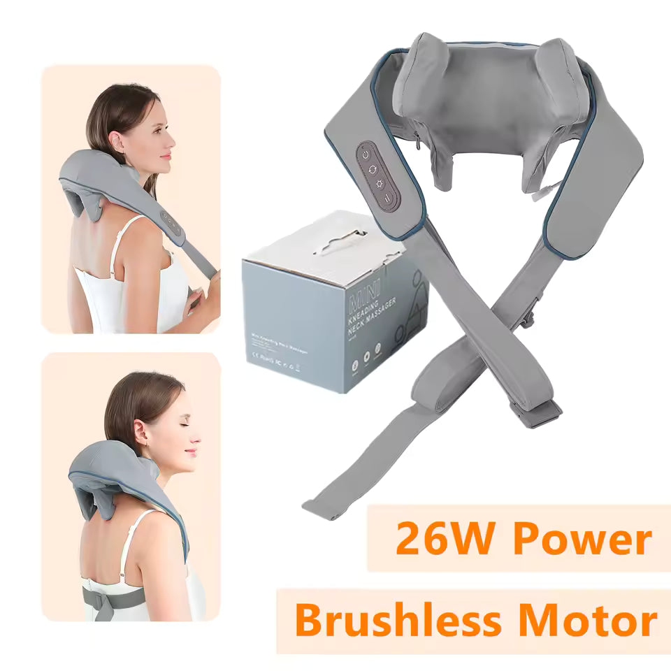 Premium 26W Brushless Neck & Shoulder Massager - Professional Grade