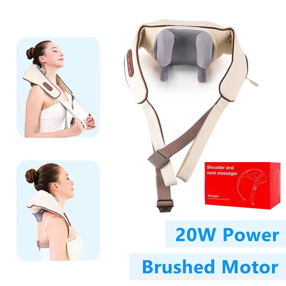 Premium 26W Brushless Neck & Shoulder Massager - Professional Grade