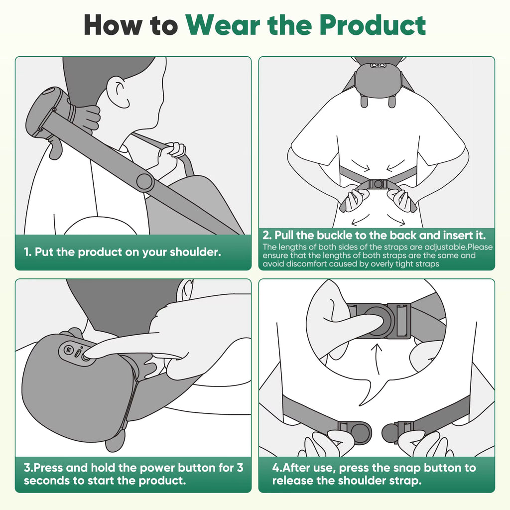 Bionic Neck & Shoulder Massager with Heat Therapy Wireless