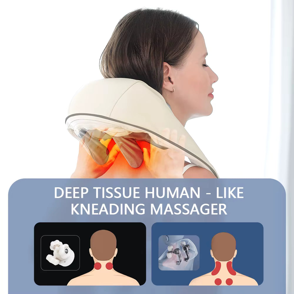 Premium 26W Brushless Neck & Shoulder Massager - Professional Grade