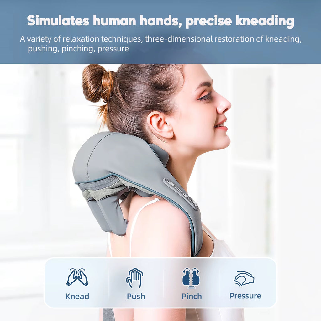 Premium 26W Brushless Neck & Shoulder Massager - Professional Grade