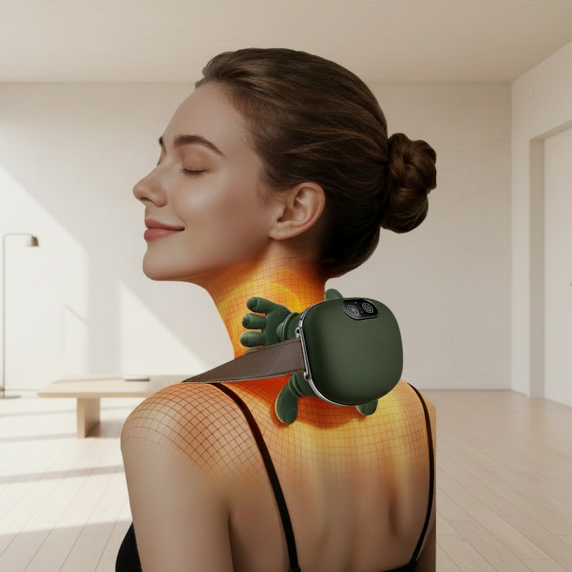 woman smiling with bionic massager